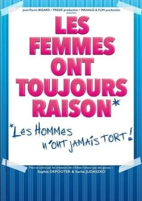 Affiche de Les femmes ont toujours raison, les hommes n'ont jamais tort