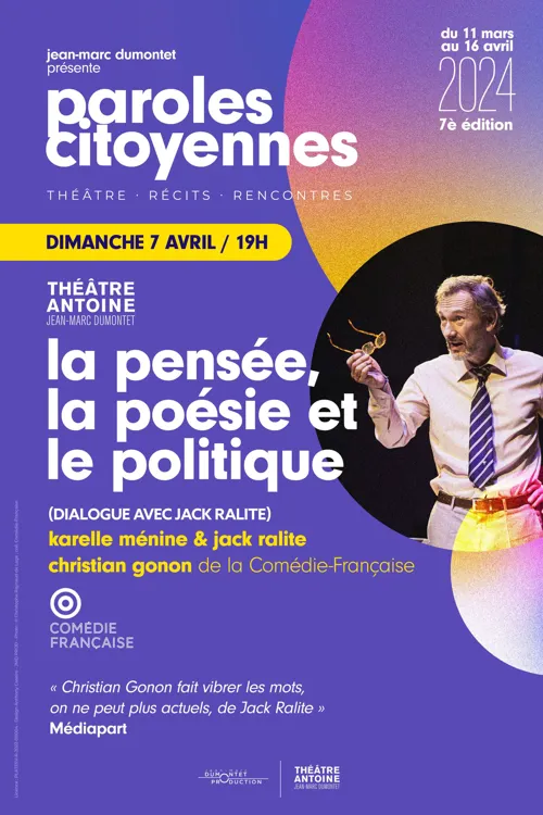 Affiche de Paroles Citoyennes : Singulis, la pensée, la poésie et le politique