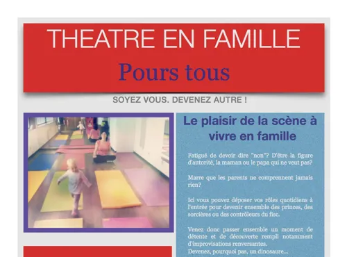 Affiche de Cours de théâtre en famille