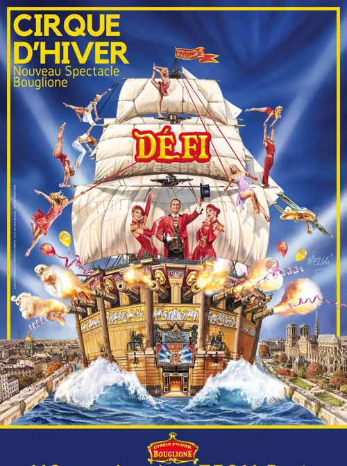 Affiche de Cirque d'Hiver Bouglione dans Défi