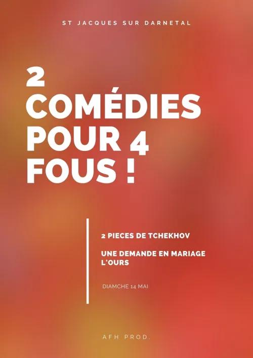 Affiche de 2 comédies pour 4 fous