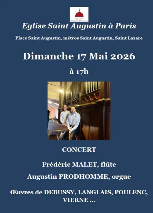 Affiche de Flûte et orgue à Saint-Augustin