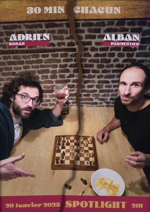 Affiche de Adrien Bonan et Alban Parmentier : 30 minutes chacun