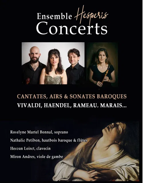 Affiche de Extase : Cantates, airs et sonates baroques de Vivaldi, Haendel, Rameau et Croft