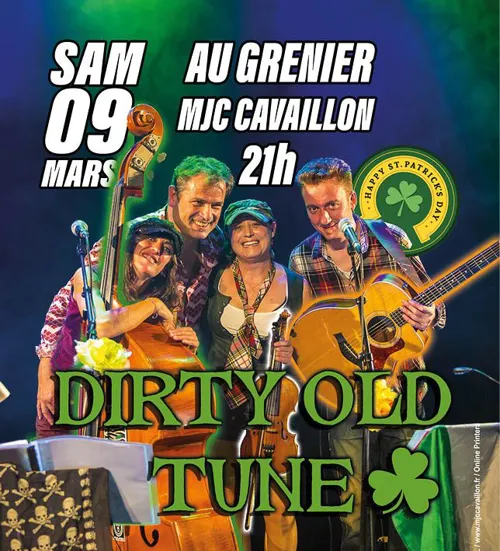 Affiche de Soirée Saint Patrick avec Dirty Old Tune