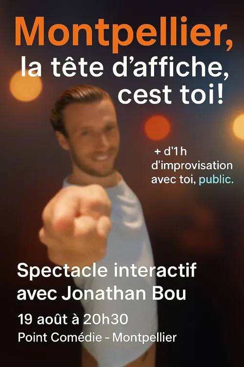 Affiche de Jonathan Bou dans La tête d'affiche, c'est toi !