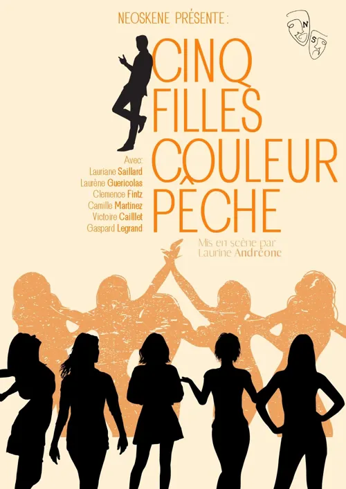 Affiche de Cinq filles couleur pêche