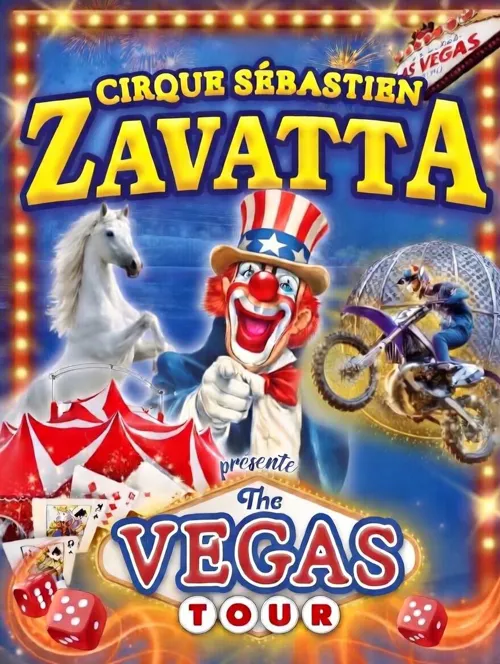 Affiche de Cirque Sébastien Zavatta dans The Vegas Tour | Sainte-Geneviève-des-Bois