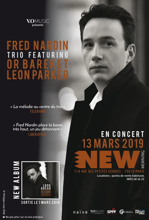 Affiche de Fred Nardin Trio feat. Or Bareket et Leon Parker