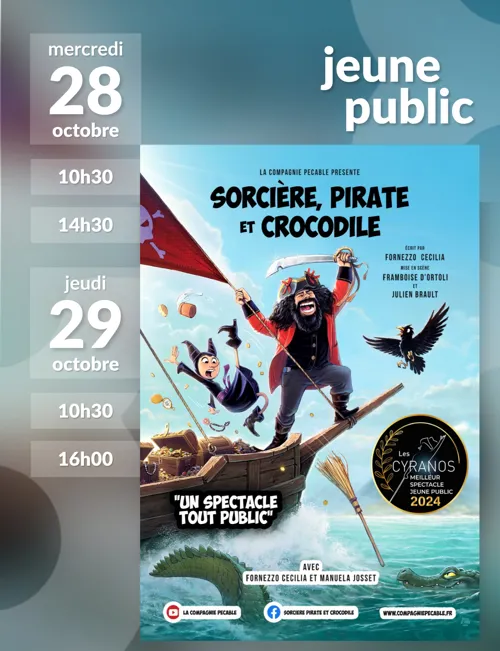 Affiche de Sorcière, Pirate et Crocodile