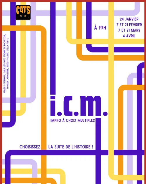 Affiche de I.C.M : impro à choix multiples