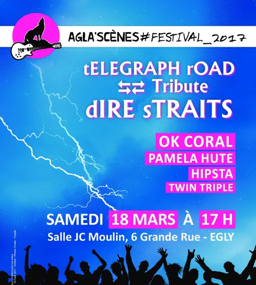 Affiche de Festival Agla'Scènes | 10 ème édition | avec Telegraph Road