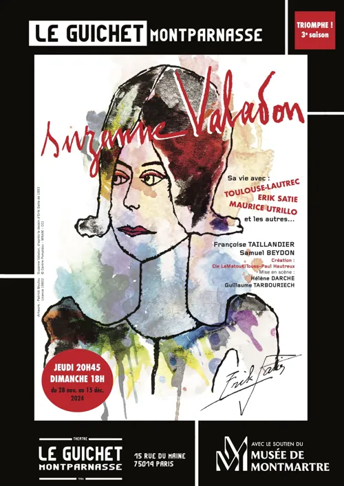 Affiche de Suzanne Valadon : Sa vie avec Toulouse-Lautrec, Erik Satie, Maurice Utrillo et les autres...