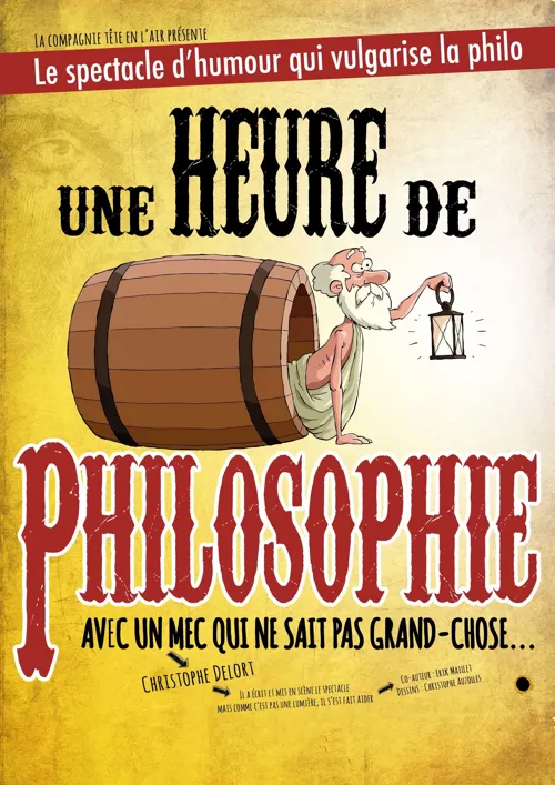Affiche de 1 heure de philosophie, avec un mec qui ne sait pas grand chose