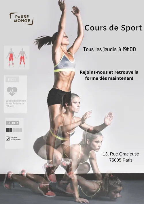Affiche de Travail musculaire et cardio !