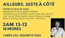 Affiche de Ailleurs, juste à côté : contes et jeux de mots