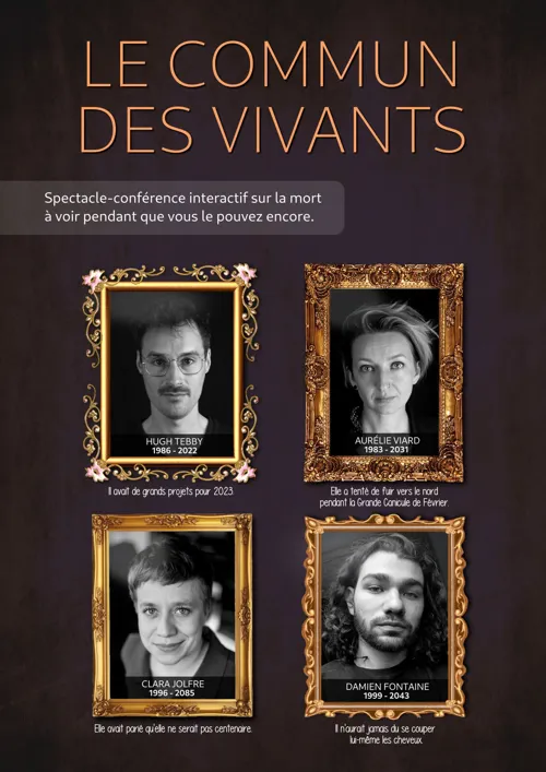 Affiche de Le Commun Des Vivants | Spectacle-Conférence interactif