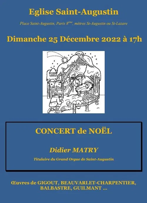 Affiche de Concert de Noël à Saint-Augustin