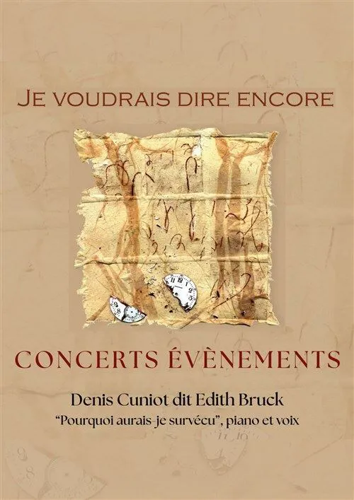 Affiche de Denis Cuniot dit et accompagne au piano