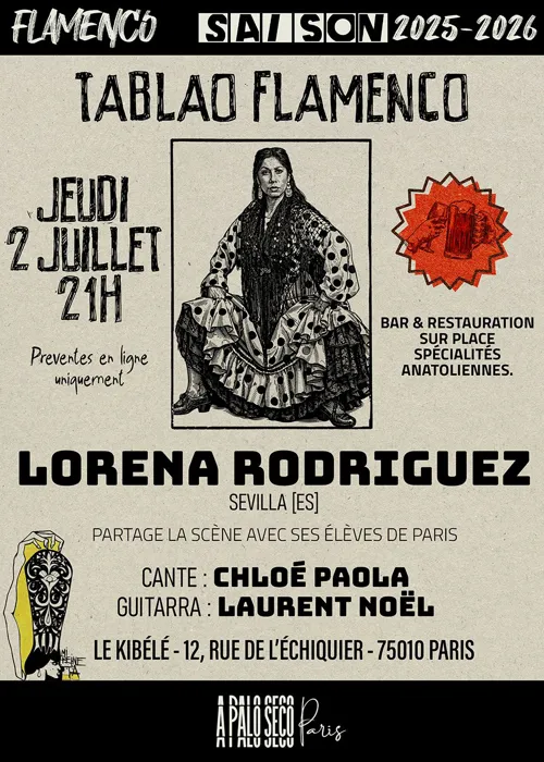 Affiche de Tablao Flamenco Lorena Rodriguez + ses élèves
