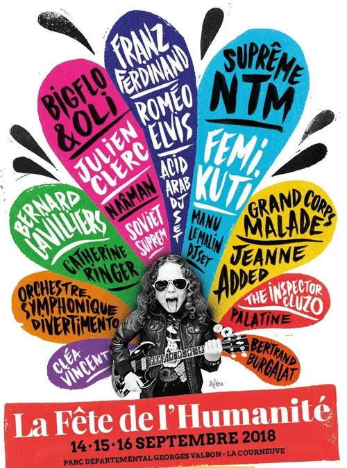 Affiche de La Fête de l'Humanité : Pass 3 jours valable du 14 au 16 septembre