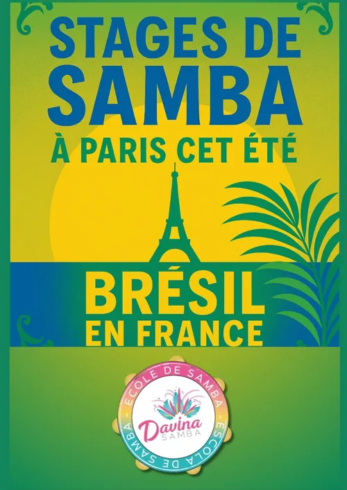 Affiche de Stages de samba d'été : cours de danses brésiliennes | Festival Brésil en France