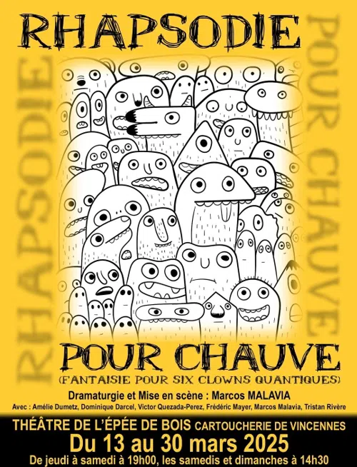 Affiche de Rhapsodie pour chauve : fantaisie pour six clowns quantiques