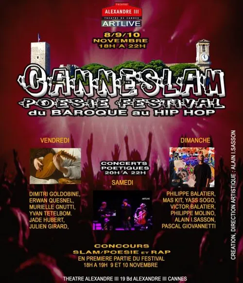 Affiche de Canneslam Poésie Festival