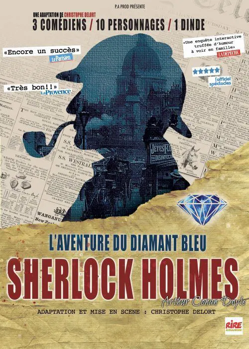 Affiche de Sherlock Holmes et l'Aventure du Diamant Bleu