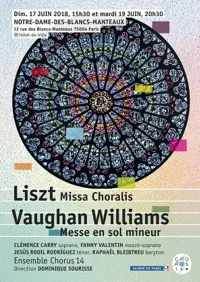 Liszt: Missa Choralis & Vaughan Williams: messe en sol mineur - 