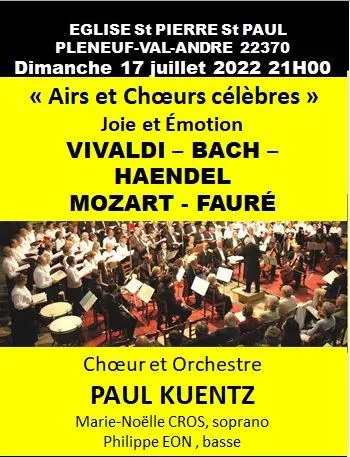 Affiche de Paul Kuentz : Choeur & orchestre | Pléneuf