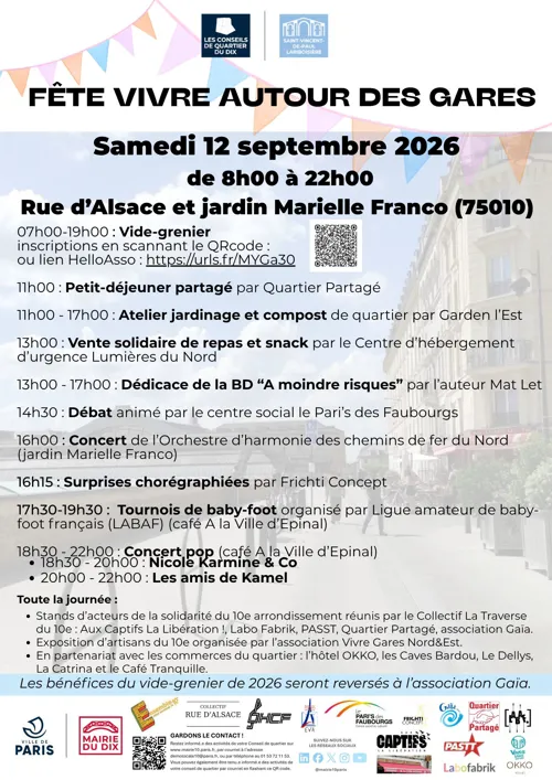 Affiche de Fête Vivre Autour Des Gares, 4e édition