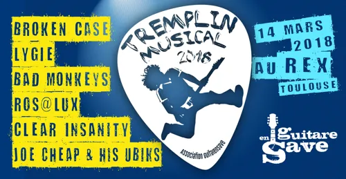 Affiche de Tremplin musical Guitar'n'Save | 3ème édition