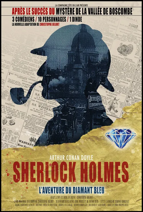 Affiche de Sherlock Holmes et l'aventure du diamant bleu