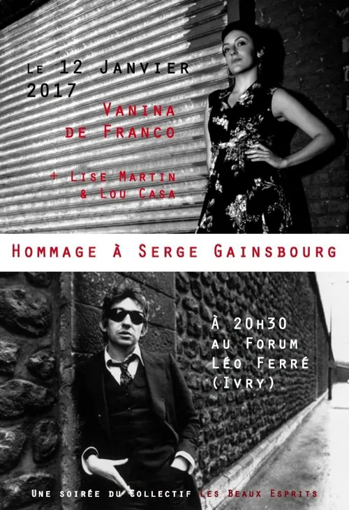 Affiche de Vanina de Franco chante Gainsbourg !