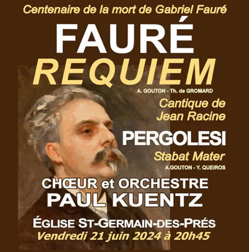 Affiche de Choeur et orchestre Paul Kuentz : Fauré Requiem, Pergolesi Stabat Mater
