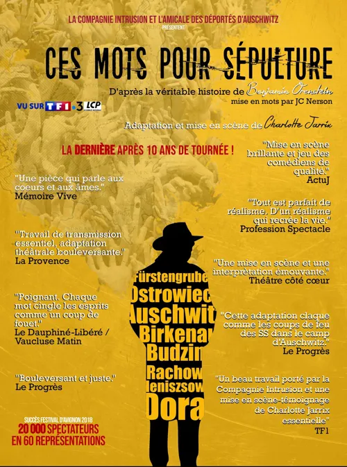 Affiche de Ces mots pour sépulture - 80 ans de la Libération des camps