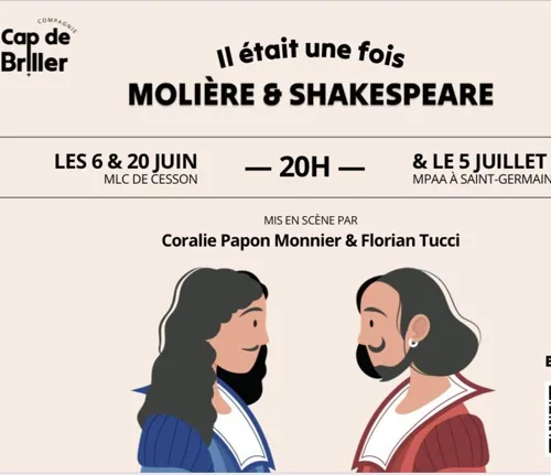 Affiche de Il était une fois Molière et Shakespeare