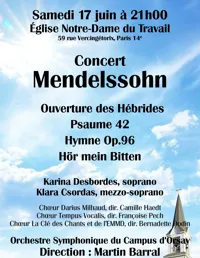 Concert Félix Mendelssohn-Bartholdy - 