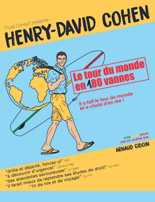 Affiche de Henry-David Cohen dans Le tour du monde en 180 vannes