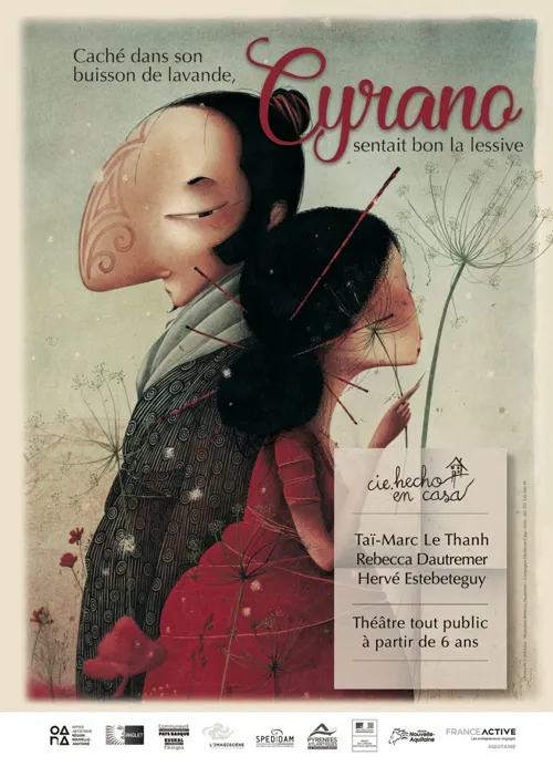 Affiche de Caché dans son buisson de lavande, Cyrano sentait bon la lessive