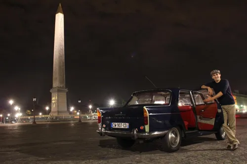 Affiche de Balade guidée en voiture - Peugeot 404 de 1963 : Paris Rive gauche