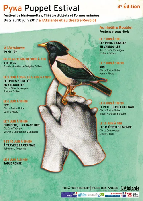 Affiche de À travers la Cerisaie | Pyka Puppet Estival