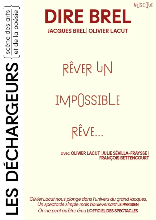 Affiche de Dire Brel