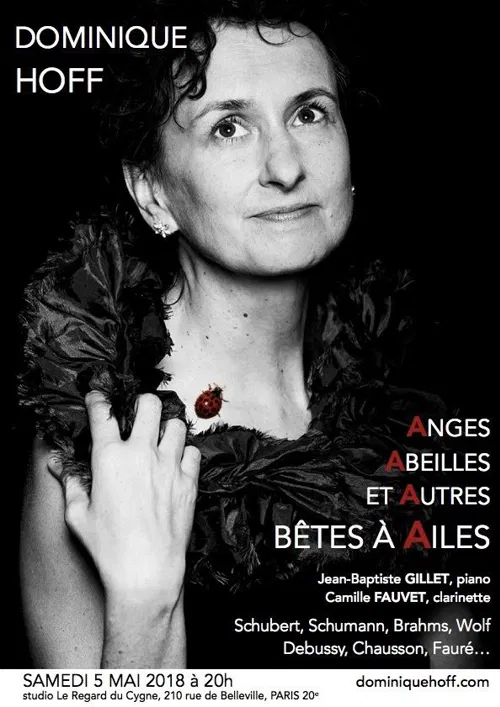 Affiche de Concert Conté de Dominique Hoff : Anges, Abeilles, et autres bêtes à ailes