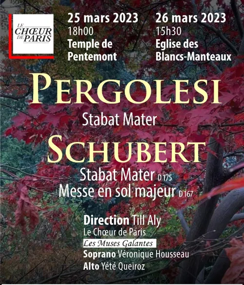 Affiche de Pergolèse / Schubert : Stabat Mater