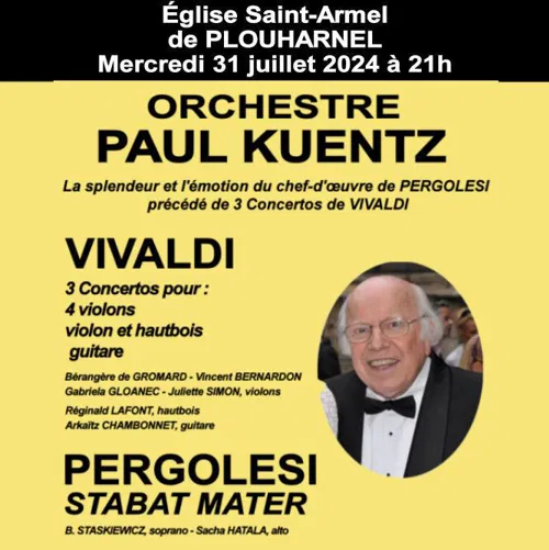 Affiche de Orchestre Paul Kuentz : Vivaldi / Pergolesi | Plouharnel