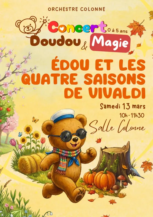Affiche de Concert Doudou & Magie : Édou et les Quatre Saisons de Vivaldi