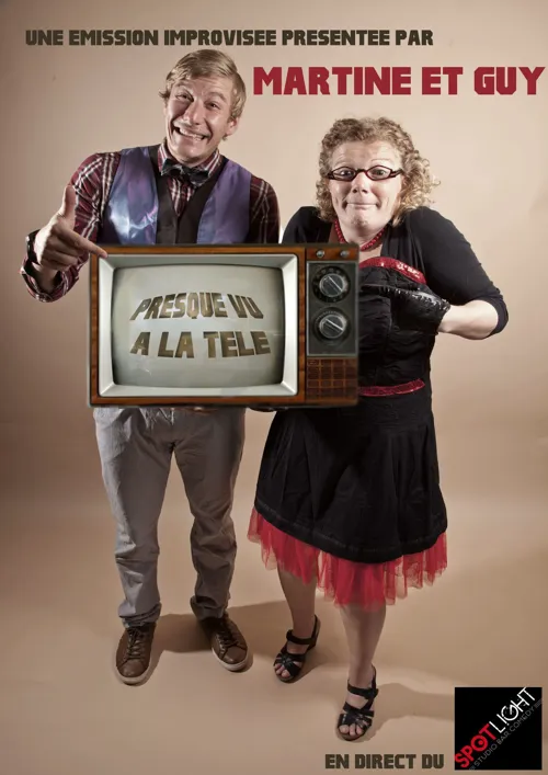 Affiche de Gérémy Crédeville et Emilie Deletrez dans Presque vu à la télé