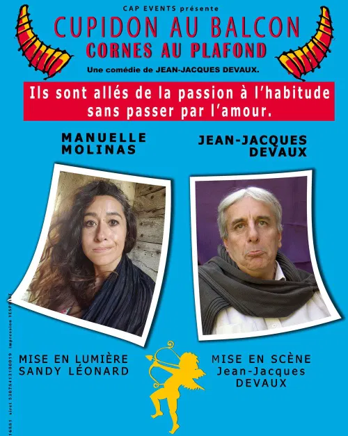 Affiche de Cupidon au balcon cornes au plafond